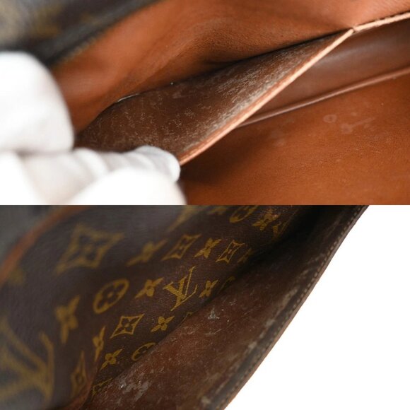 LOUIS VUITTON Compiegne 28 Clutch Hand Bag Monogram Leather Brown - Picture 16 of 16